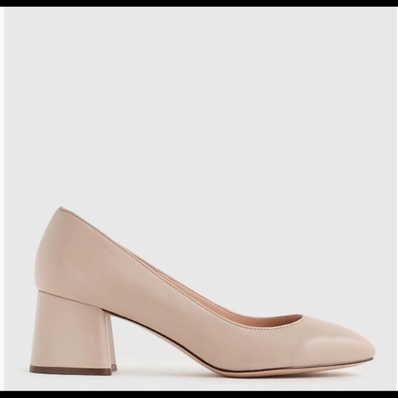 J. Crew Shoes - J Crew nude leather block heel pumps NEW